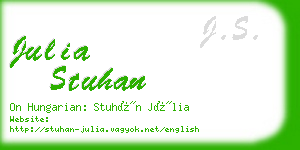 julia stuhan business card